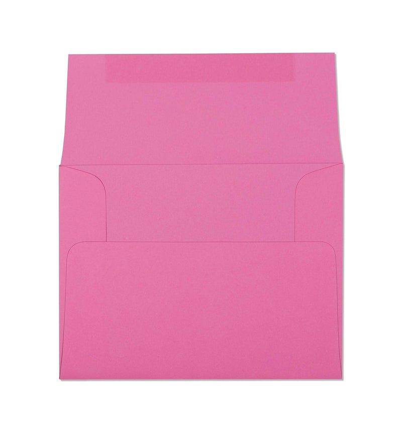 EnDoc A7 Pink Envelopes - Can be Used for 5x7 cards, invitations, Photos, Graduation, Baby Shower, Weddings, Business, and Mailing - 5 1/4" x 7 1/4" Bright pink envelopes - 25 Pack - Image 2